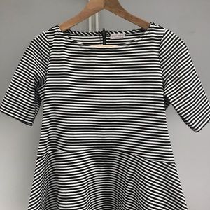 A Pea in the Pod Stripped Peplum-Style Top